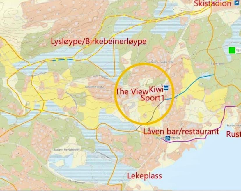 Leilighet Med Panoramautsikt Sjusjoen Innendors Parkering Exteriér fotografie